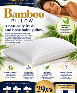 Bamboo Fibre Pillow – Fresh, Breathable Everyday Comfort