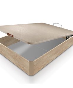 oak wood bed with storage