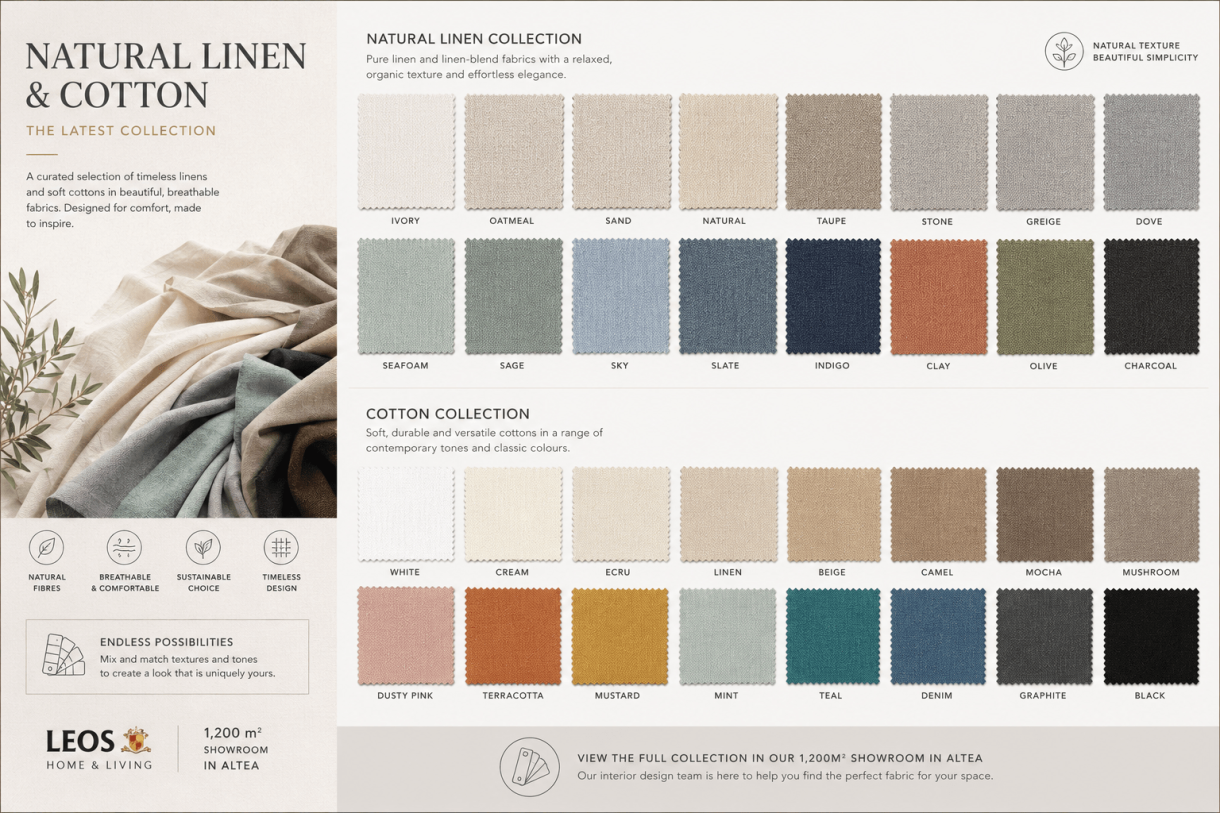 natural linen fabric for a new bed