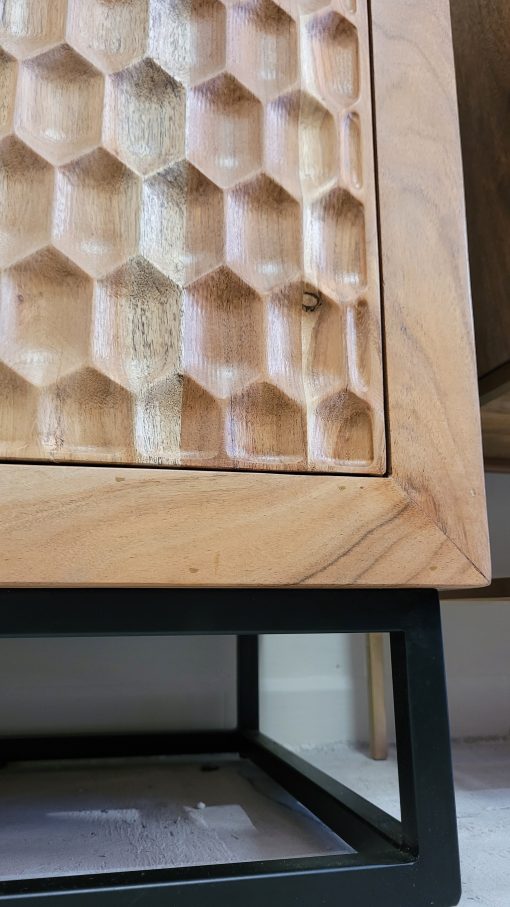 Acacia Textured Side Board Furniture - Image 2