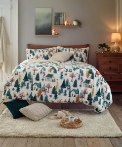 Animal Fleece Christmas Duvet Cover Set