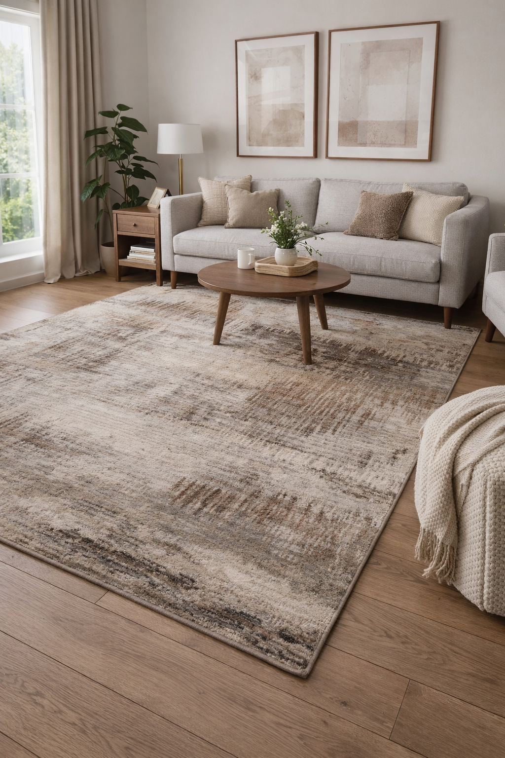 Arizona Abstract Rug Beige