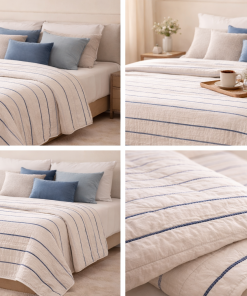 Alternative view of The Donal Pinstripe Bedspread