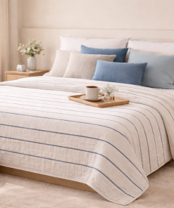 The Donal Pinstripe Bedspread