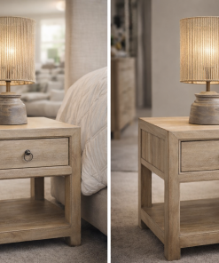 Alternative view of Rustic Wooden Bedside Table