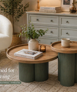 Hevea Green Nest of Tables