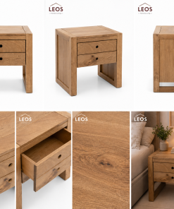 Alternative view of Square 2 Drawer Nightstand