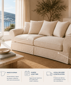 practical sofa for mediterranean living