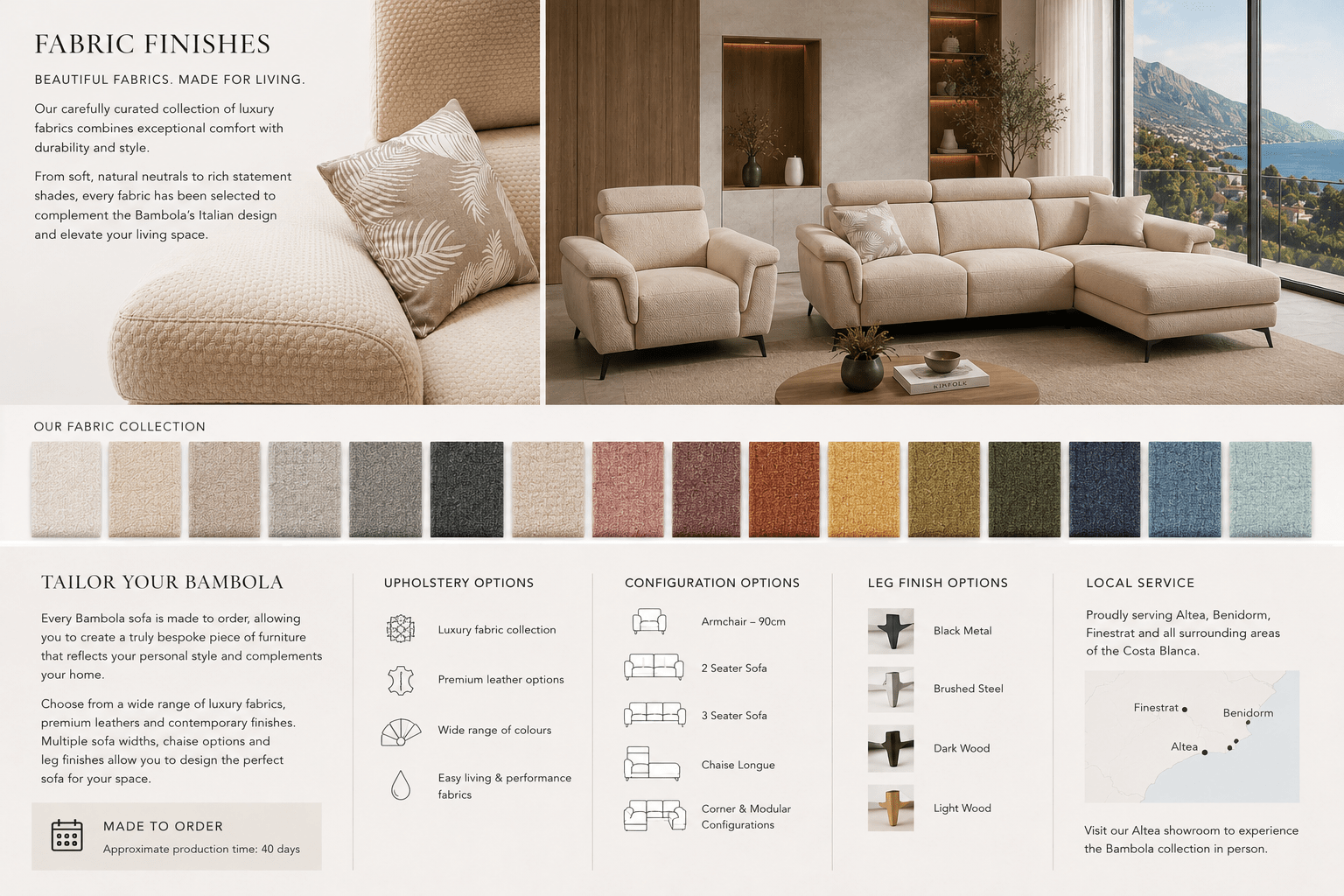 recommend fabric & colours