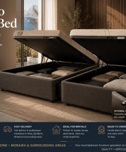 dark beige storage beds