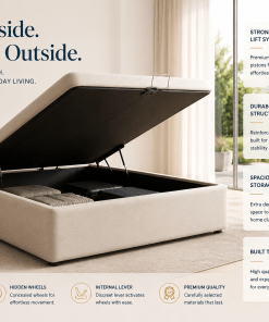 effortless storage bed