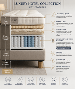 luxury hotel bed profile