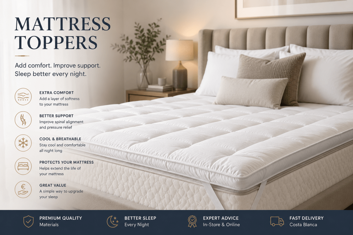 Premium mattress toppers at Leos Home & Living
