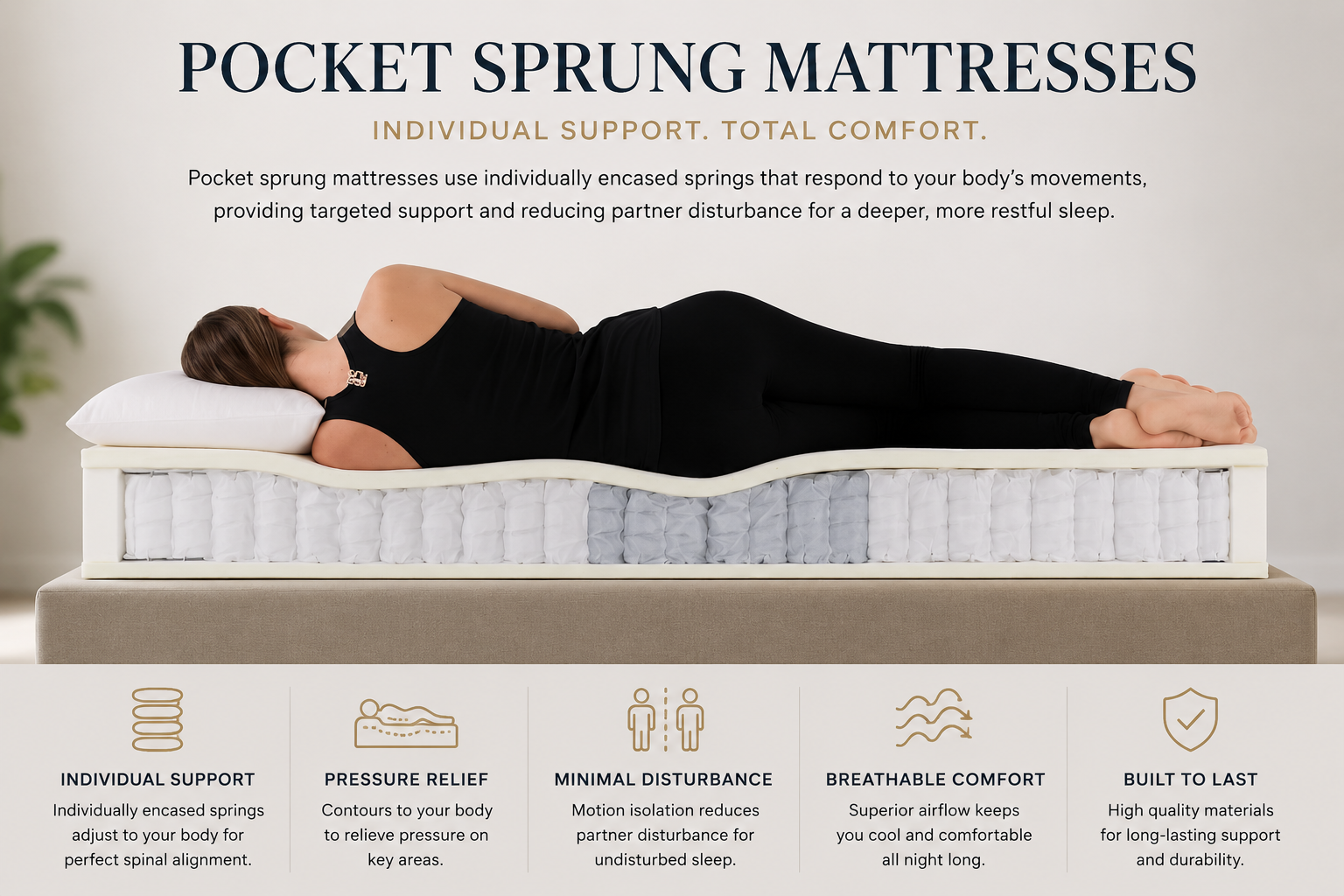 Pocket sprung mattress support