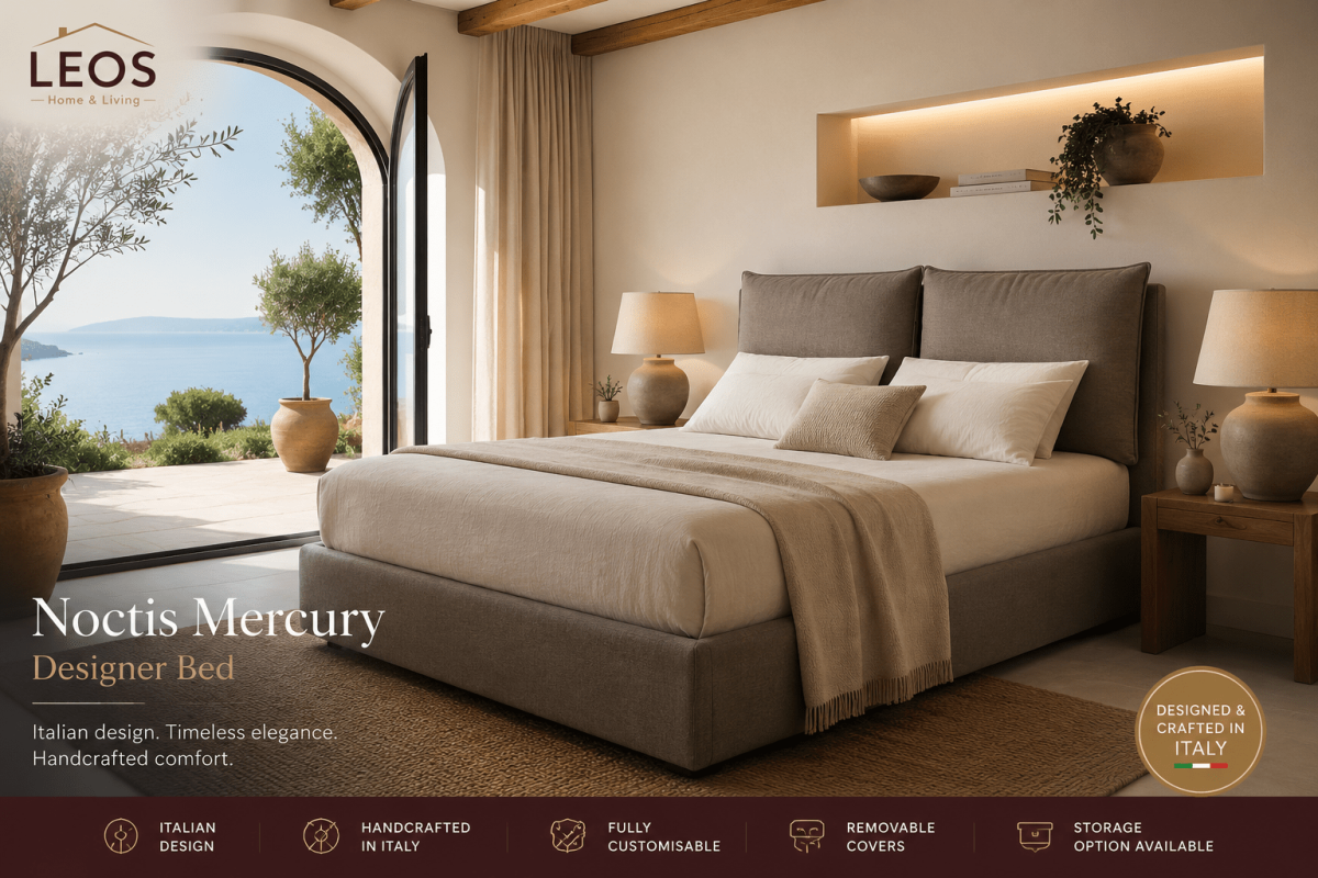 mercury bed frame in a spanish home