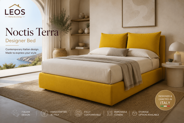 terra bed with modern aesthetics
