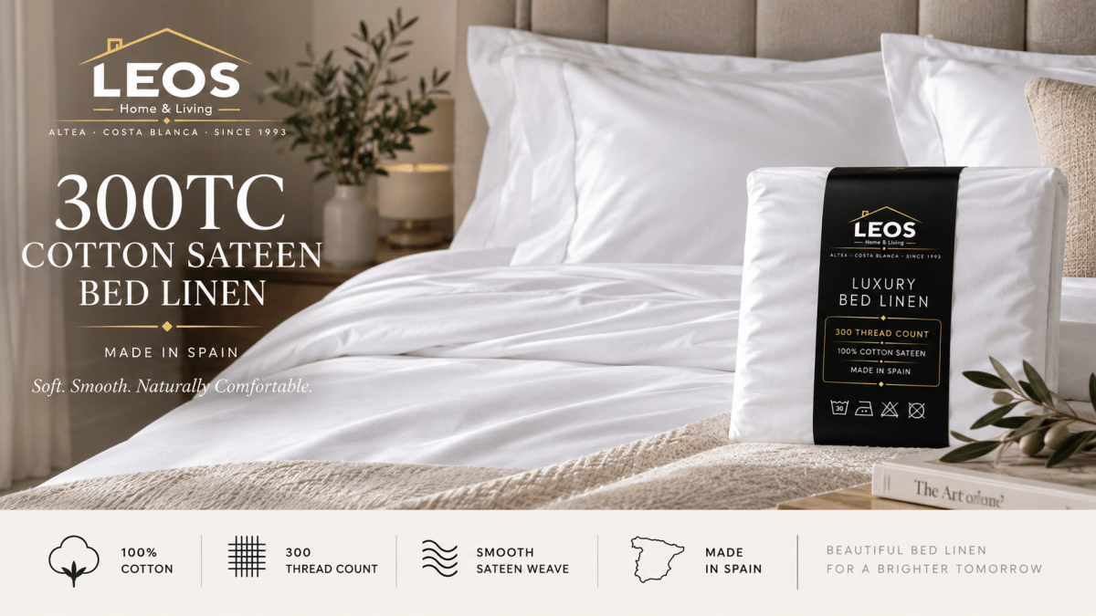 Leo's 300TC Cotton Sateen Bed Linen – Made in Spain
