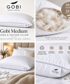 Alternative view of Gobi Medium 50% Down & Feather Pillow