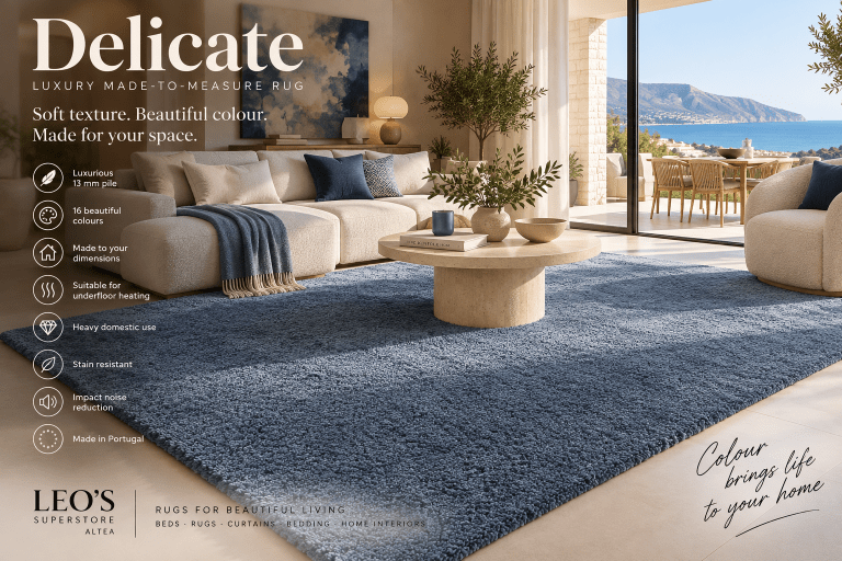 soft delicate rug presentation