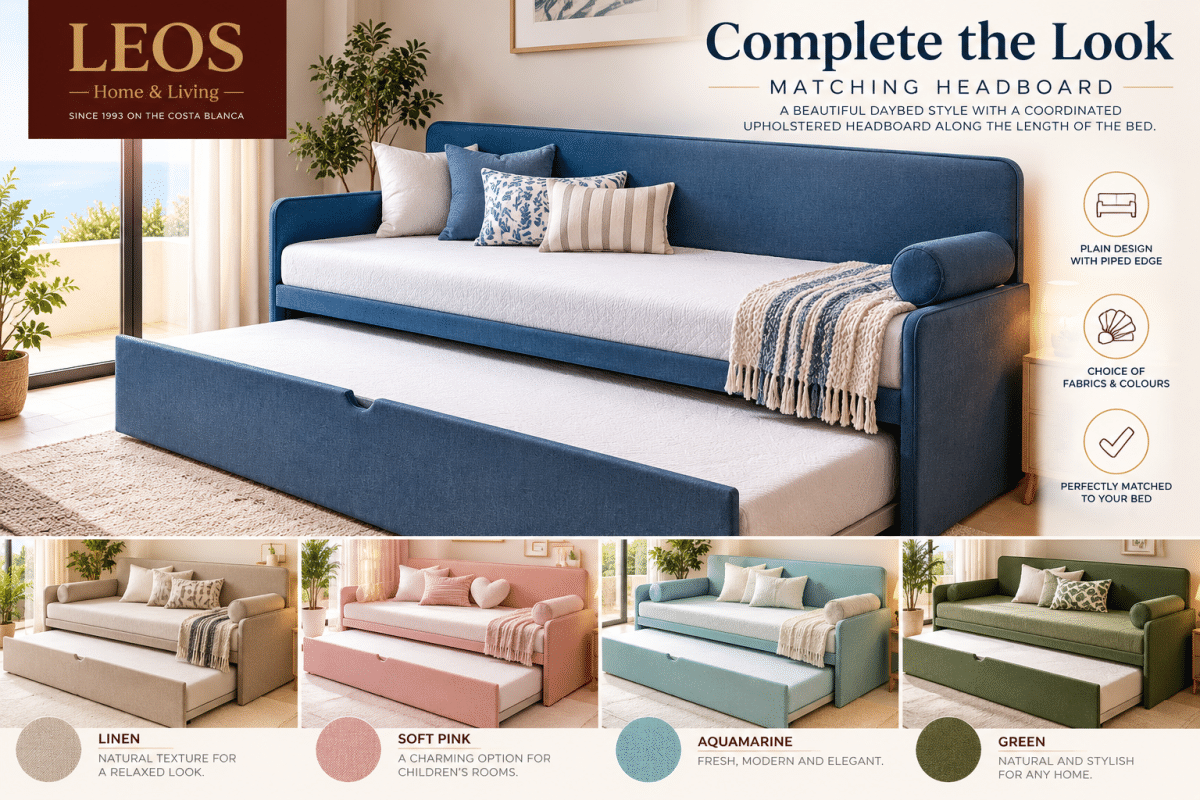Leo's Premium Upholstered Trundle Bed – Two Beds in One - Image 4