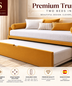 Leo's Premium Upholstered Trundle Bed – Two Beds in One